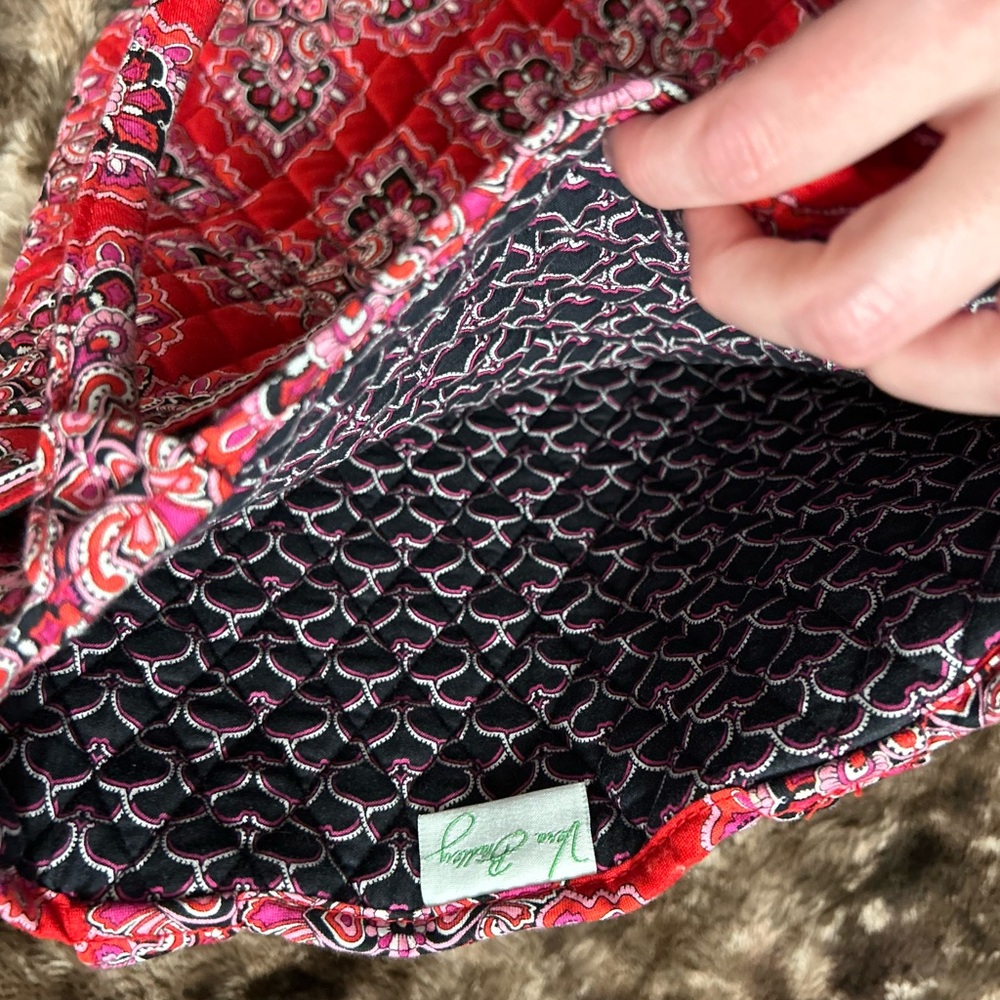 Vera Bradley Medium Tote Bag Retired Frankly Scarlet Pattern - Picture 4 of 5